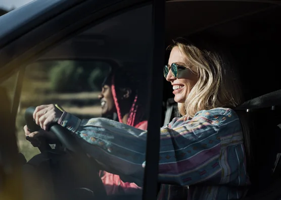 Client behind the wheel during a thoughtful driving experience